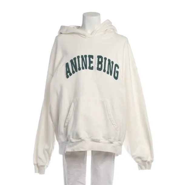 Hoodie in Weiß, Baumwolle, Anine Bing