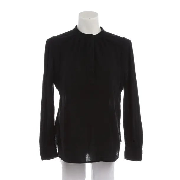Blouse in Black, Cotton, Closed
