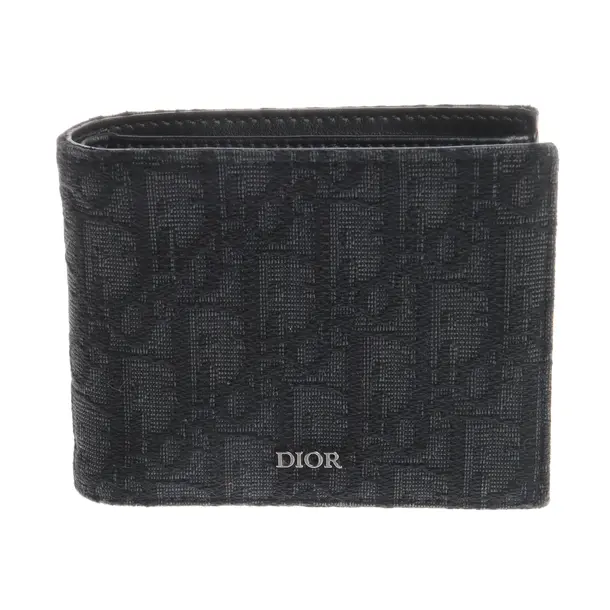 Wallet in Gray, Polyester, Dior