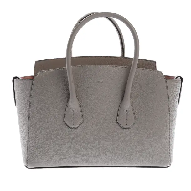 Shopper in Grau, Leder, Bally