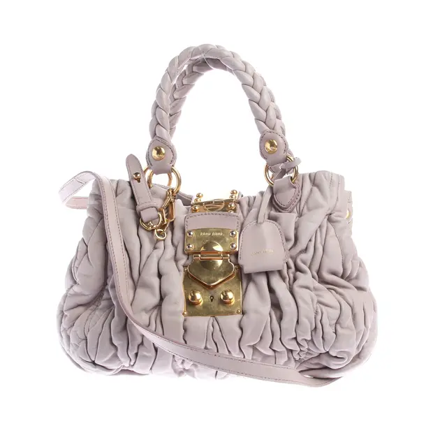 Handtasche in Grau, Leder, Miu Miu
