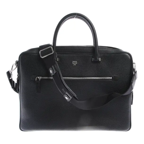 Laptoptasche in Schwarz, Leder, MCM