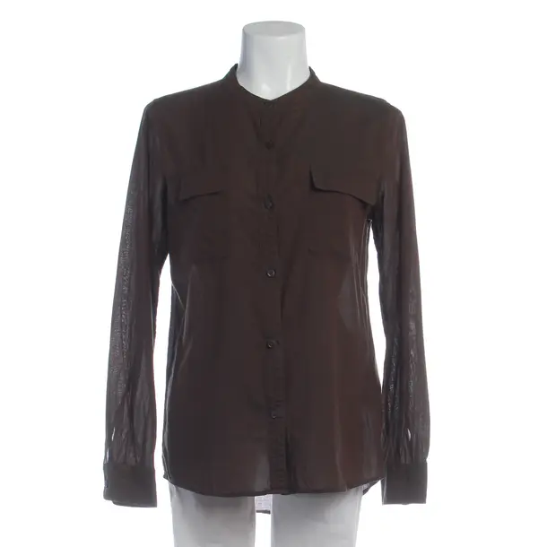 Blouse in Brown, Cotton, Closed