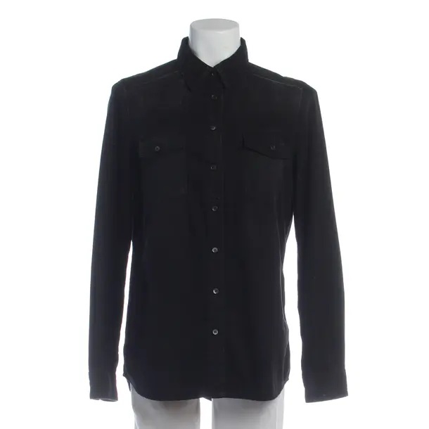Blouse in Black, Cotton, Closed