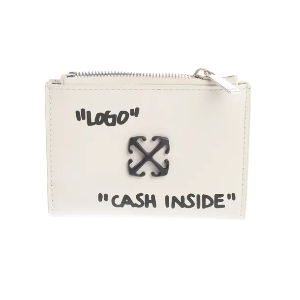 Wallet in White, Leather, Off-White