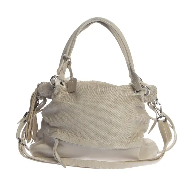 Schultertasche in Weiß, Leder, Reptile´s House