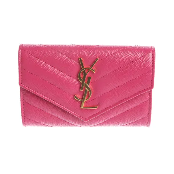 Wallet in Pink, Leather, Saint Laurent