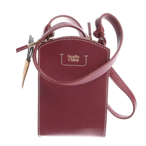 Abendtasche in Rot, Leder, Chloé