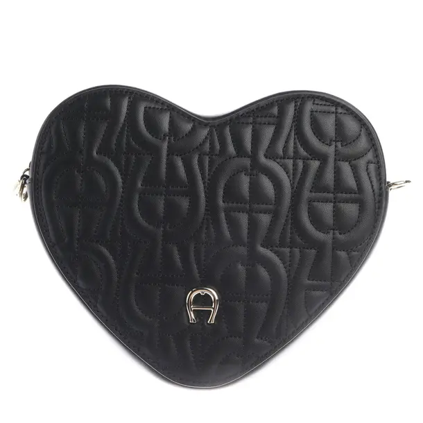Shoulder Bag in Black, Leather, Aigner