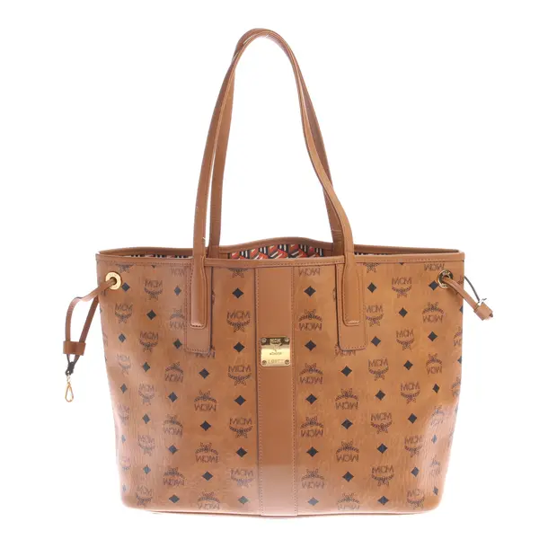 Shopper reversibile, in Marrone chiaro, Pelle, MCM