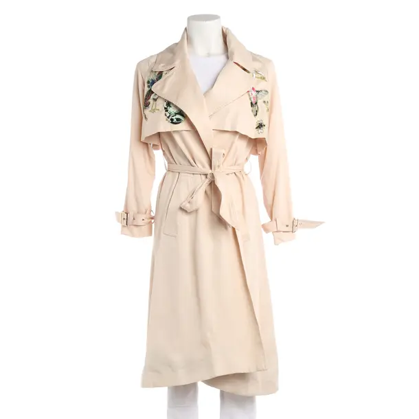 Mid-Season Coat, in Nude, Silk, Designerartikel