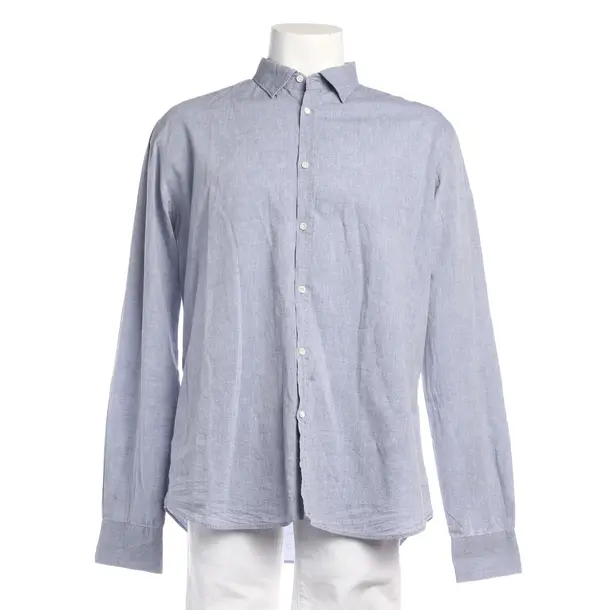 Casual Shirt in Blue, Linen, Aglini