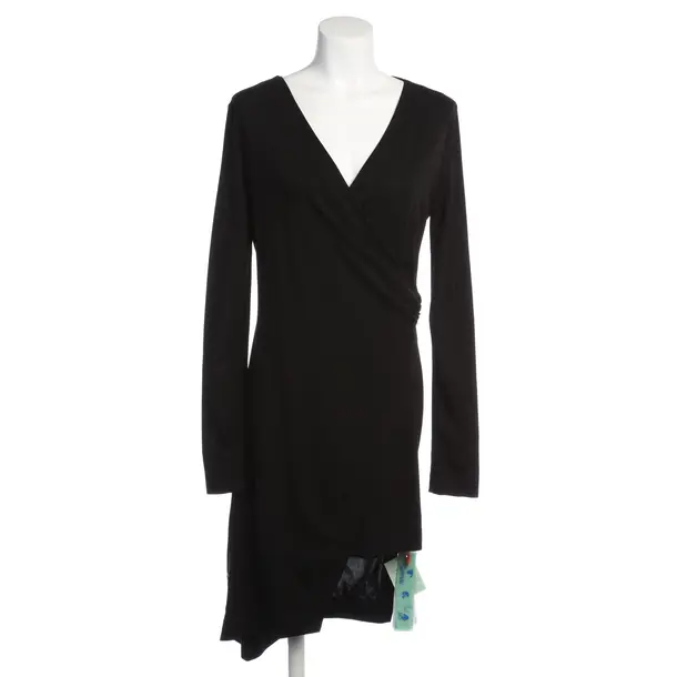 Kleid in Schwarz, Viskose, Off-White