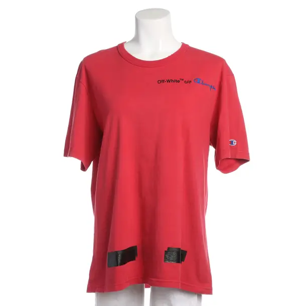 Shirt in Rot, Baumwolle, Off-White