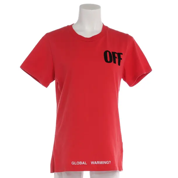 Shirt in Red, Cotton, Off-White