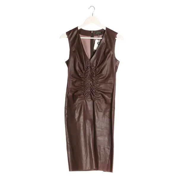 Kleid in Braun, Leder, Jitrois