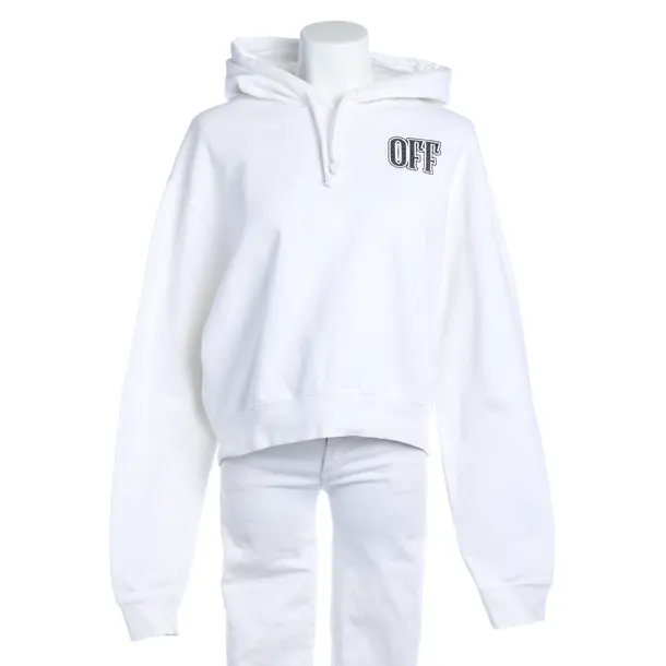 Hoodie in Weiß, Baumwolle, Off-White