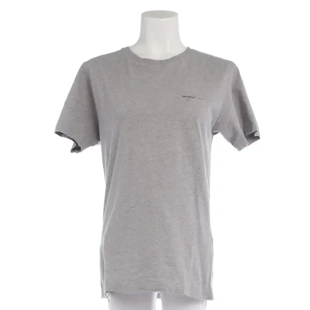 Shirt in Grau, Baumwolle, Off-White
