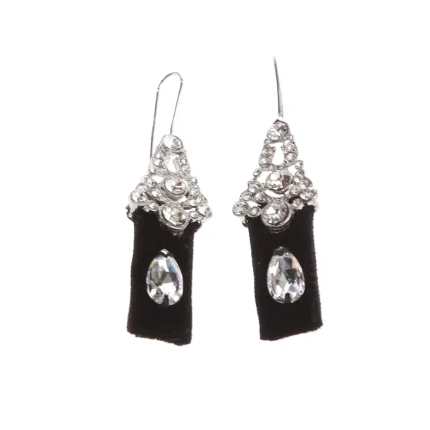 Ohrringe in Metallic, Metall (metallisch, metallisiert), Dior