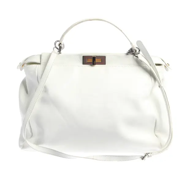 Handbag in White, Leather, Fendi
