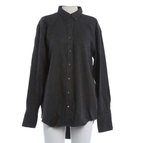 Bluse, in Grau, Baumwolle, Closed