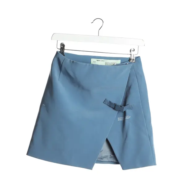 Skirt in Blue, Acetate, Off-White