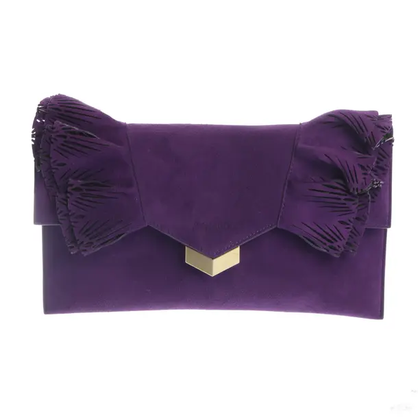 Clutch Bag, in Purple, Leather, Jimmy Choo
