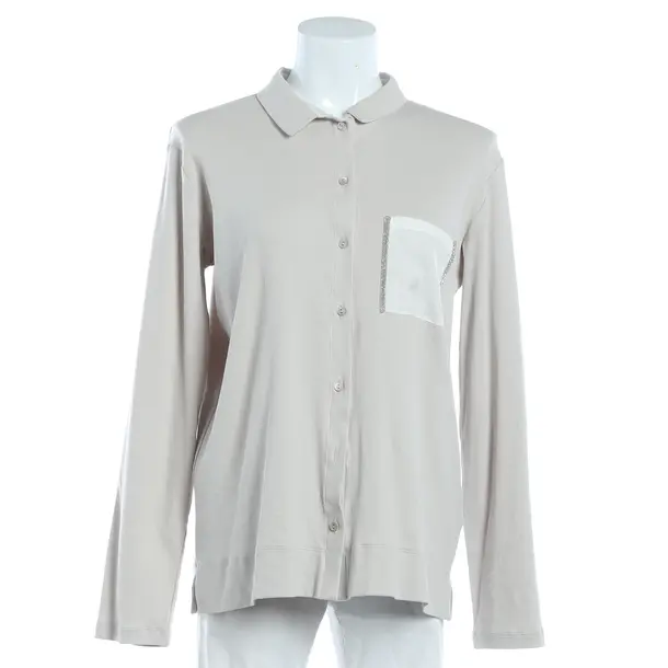 Long Sleeve Shirt, in Beige, Cotton, Fabiana Filippi