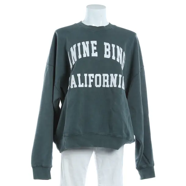 Sweatshirt, in Dunkelgrün, Baumwolle, Anine Bing