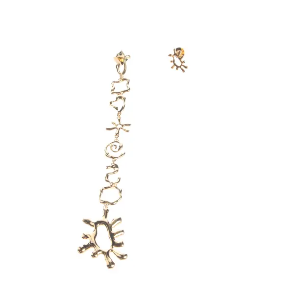 Ohrringe in Metallic, Metall (metallisch, metallisiert), Jacquemus