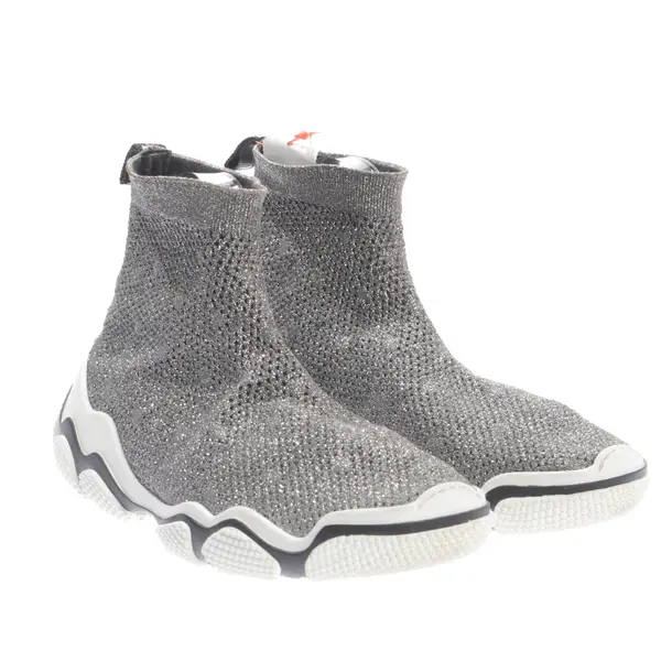 High-Top Sneaker in Metallic, , Red Valentino
