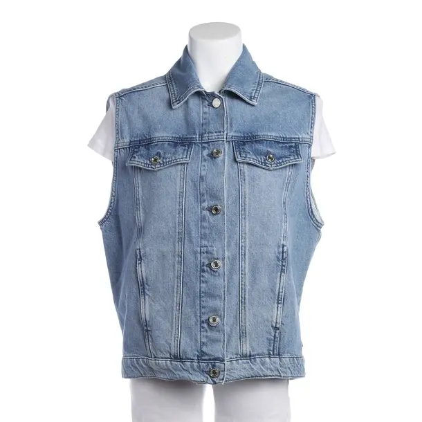 Jeansweste in Blau, Baumwolle, Karl Lagerfeld