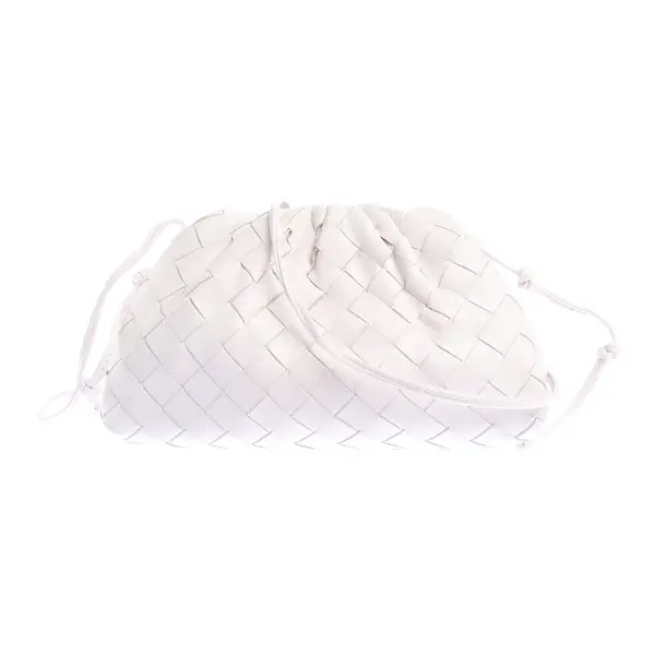 Evening Bag, in White, Leather, Bottega Veneta