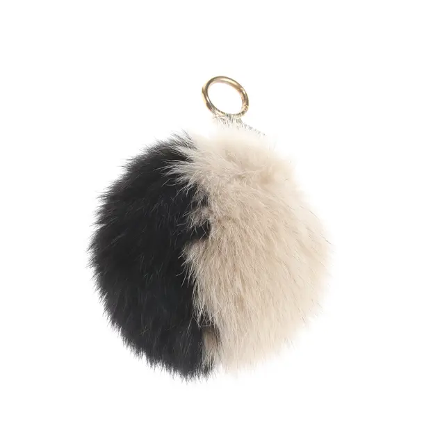 Keyring in Black, Fur, Fendi