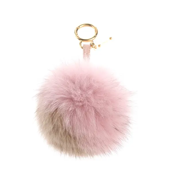 Keyring in Pink, Fur, Fendi