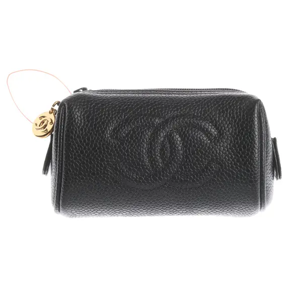 Borsa per cosmetici, in Nero, Pelle, Chanel