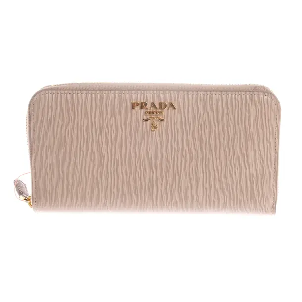 Portafoglio, in Rosa chiaro, Pelle, Prada