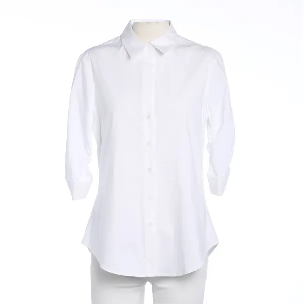 Blouse in White, Cotton, Steffen Schraut
