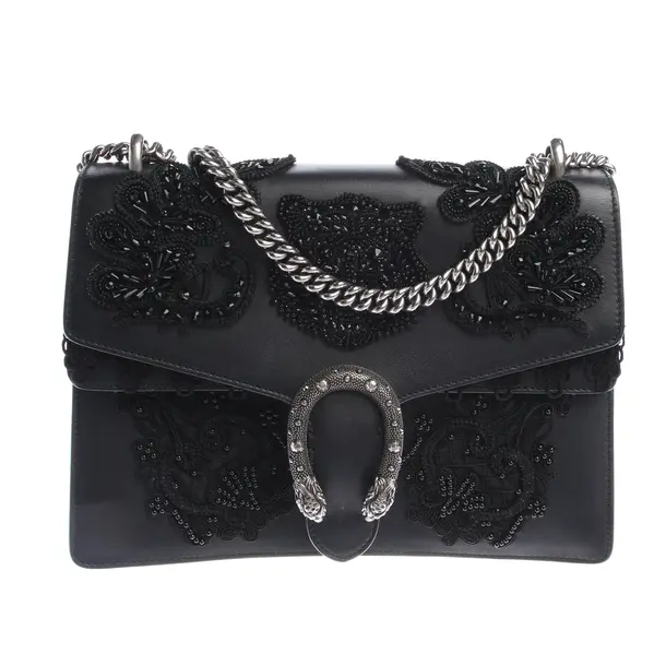Schultertasche in Schwarz, Leder, Gucci