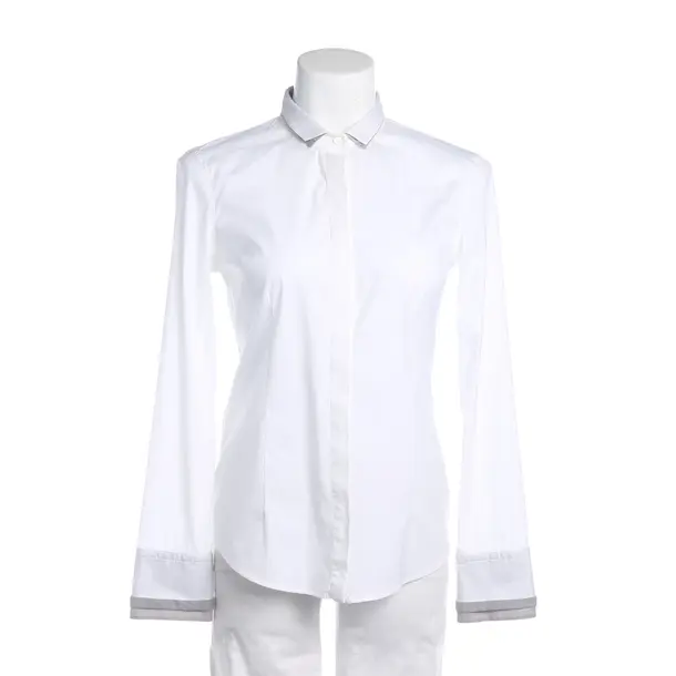 Bluse in Weiß, Baumwolle, Brunello Cucinelli