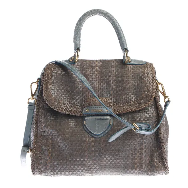 Handbag in Blue, Leather, Prada