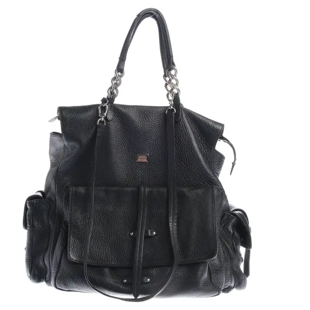 Shoulder Bag in Black, Leather, Armani Collezioni