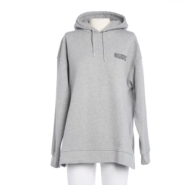 Hoodie in Gray, Cotton, Ganni