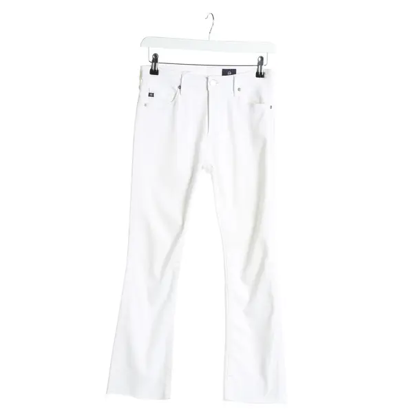 Straight Fit Jeans in White, Cotton, Adriano Goldschmied