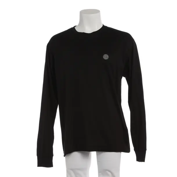 Longsleeve in Schwarz, Baumwolle, Stone Island