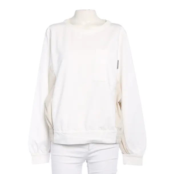 Sweatshirt in Weiß, Baumwolle, Brunello Cucinelli
