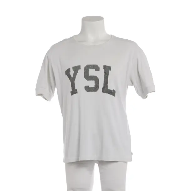 T-Shirt in Weiß, Baumwolle, Saint Laurent