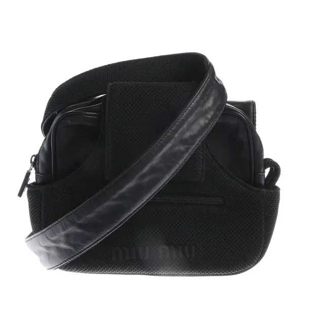 Umhängetasche, in Schwarz, Leder, Miu Miu