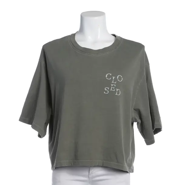 Shirt in Green, Cotton, Closed