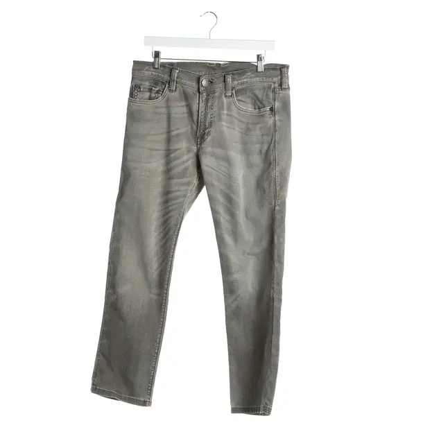 Jeans Straight Fit in Grau, Baumwolle, HTC